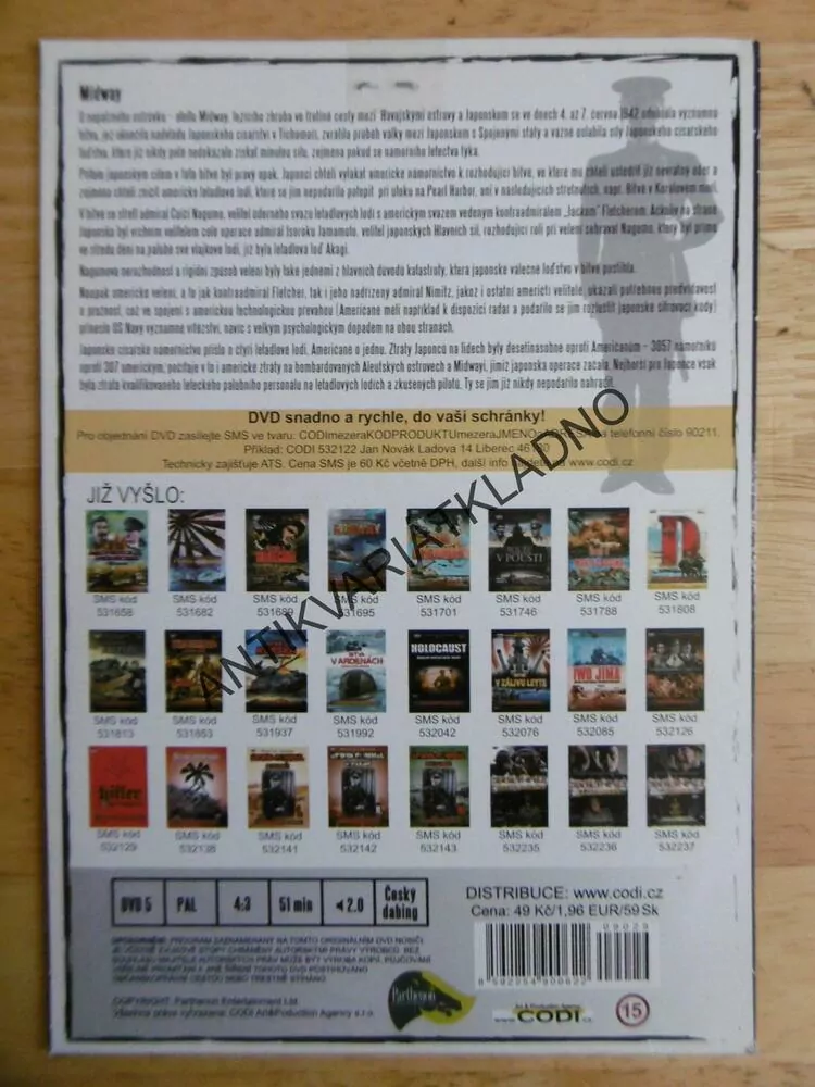 GENERÁLOVÉ VE VÁLCE, MIDWAY, DVD FILM DOKUMENT