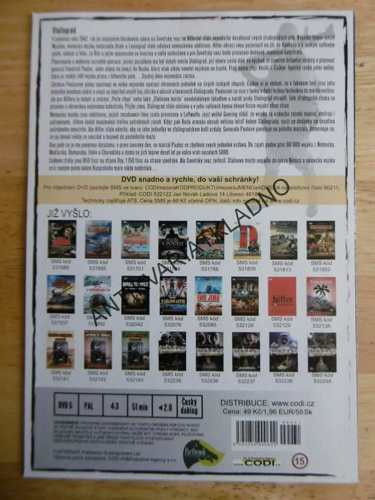 GENERÁLOVÉ VE VÁLCE, STALINGRAD, DVD FILM DOKUMENT