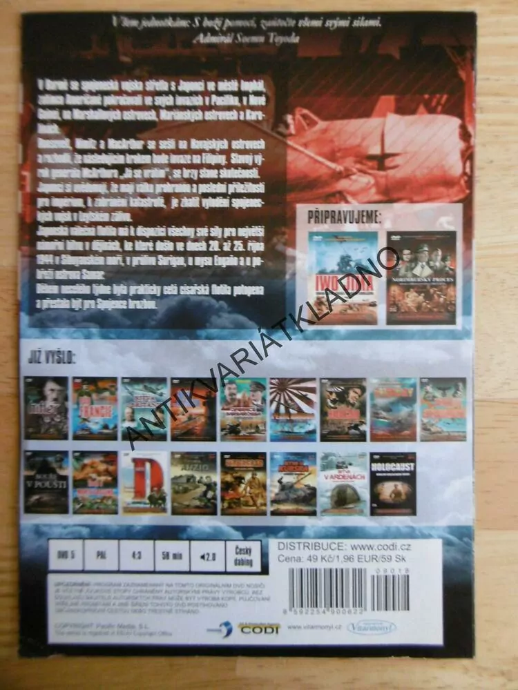 BITVA V ZÁLIVU LEYTE, DOKUMENT DVD FILM 2.SVĚT.VÁLKA