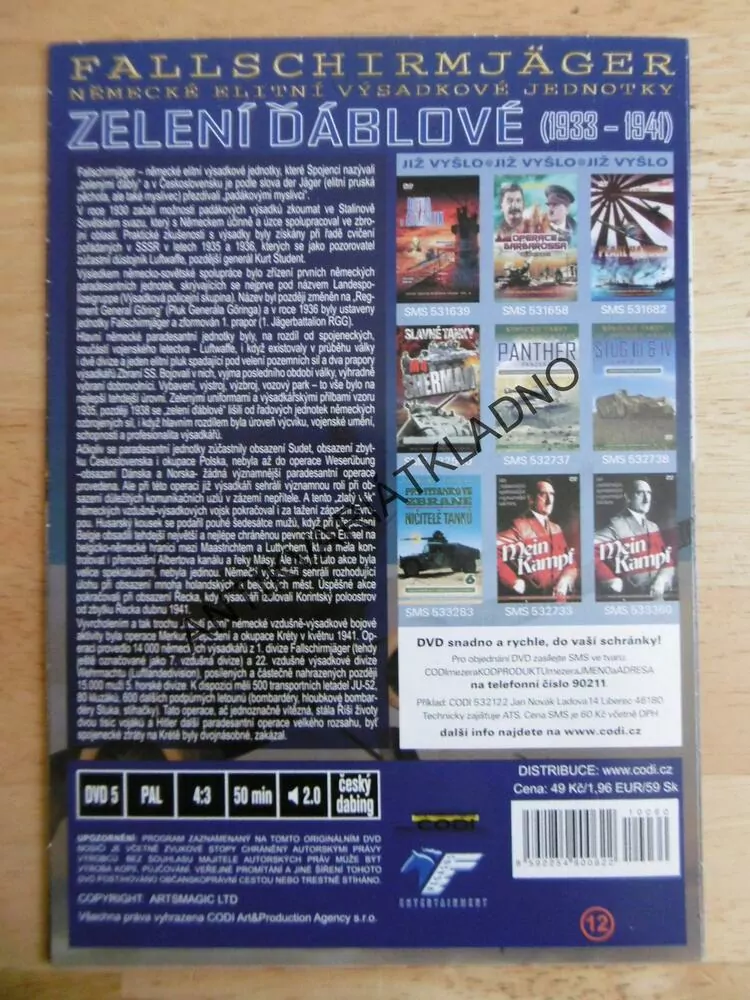 ZELENÍ ĎÁBLOVÉ 1933-41, DOKUMENT DVD FILM 2.SVĚT.VÁLKA