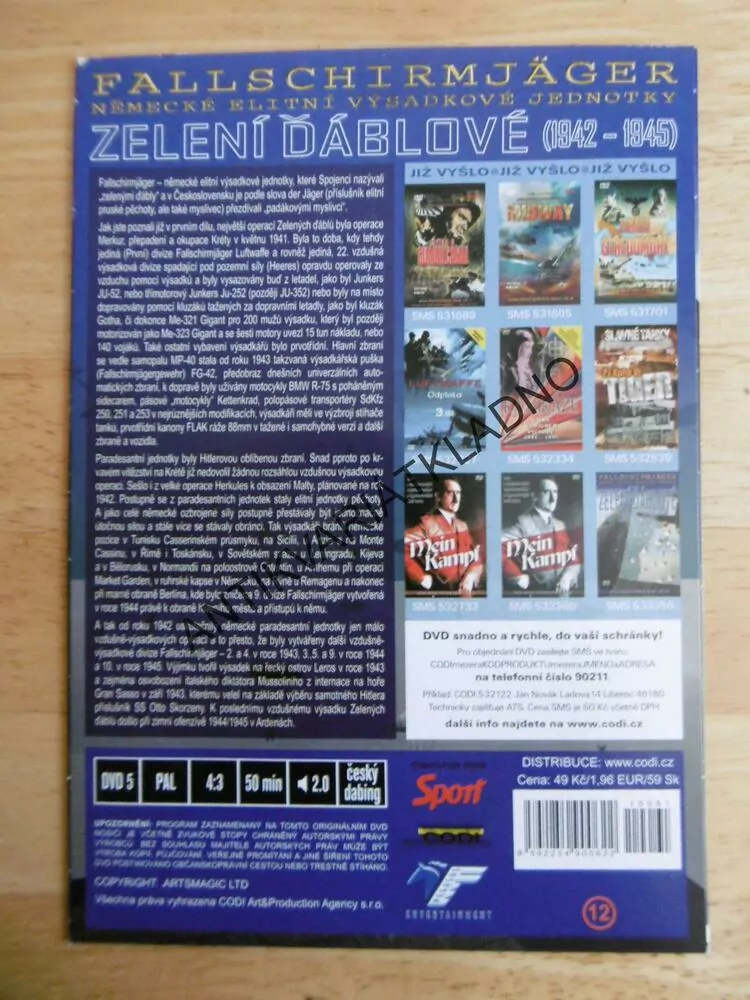 ZELENÍ ĎÁBLOVÉ 1942-45, DOKUMENT DVD FILM 2.SVĚT.VÁLKA