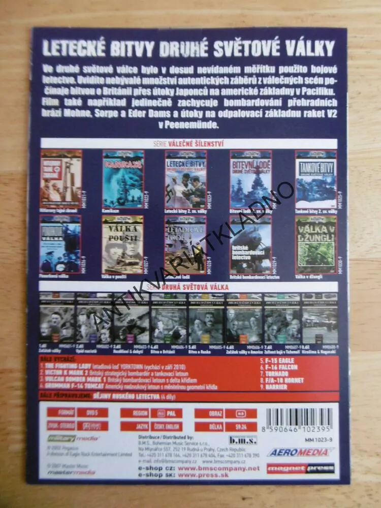 LETECKÉ BITVY DRUHÉ SVĚTOVÉ VÁLKY, VÁLEČNÉ ŠÍLENSTVÍ 3., DOKUMENT DVD FILM 2.SVĚT.VÁLKA