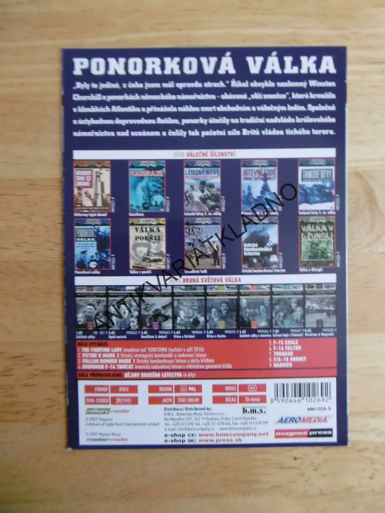 PONORKOVÁ VÁLKA, DRUHÉ SVĚTOVÉ VÁLKY, VÁLEČNÉ ŠÍLENSTVÍ 6., DOKUMENT DVD FILM 2.SVĚT.VÁLKA