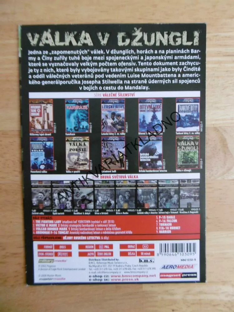 VÁLKA V DŽUNGLI, VÁLEČNÉ ŠÍLENSTVÍ 10., DOKUMENT DVD FILM 2.SVĚT.VÁLKA