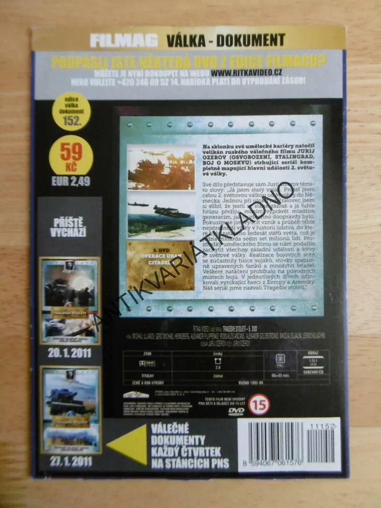 TRAGÉDIE STOLETÍ, 3., JURIJ OZEROV,,DOKUMENT DVD FILM 2.SVĚT.VÁLKA