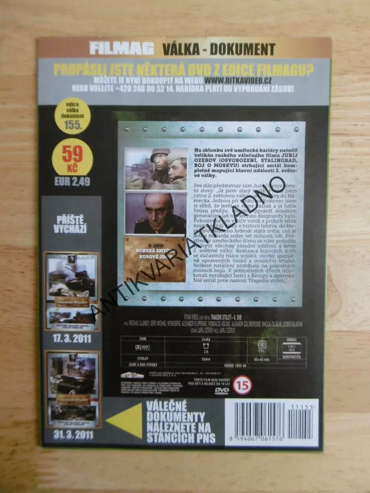 TRAGÉDIE STOLETÍ, 8., JURIJ OZEROV,,DOKUMENT DVD FILM 2.SVĚT.VÁLKA