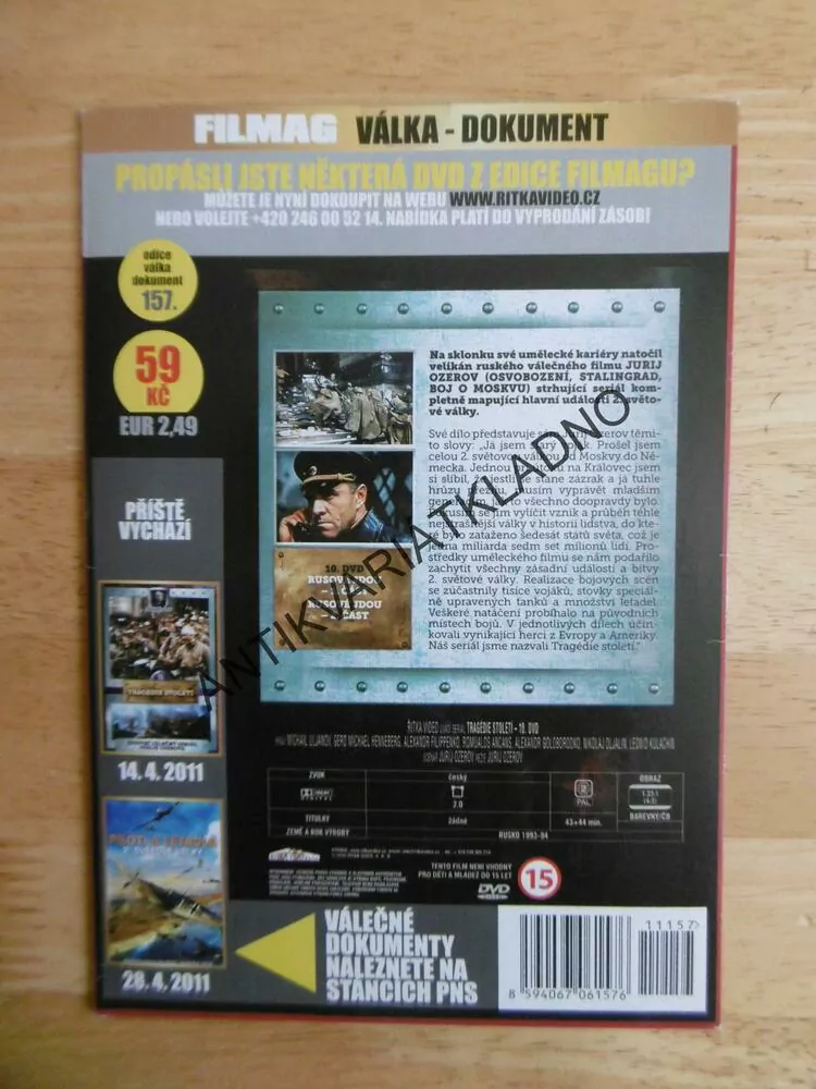 TRAGÉDIE STOLETÍ, 10., JURIJ OZEROV,,DOKUMENT DVD FILM 2.SVĚT.VÁLKA