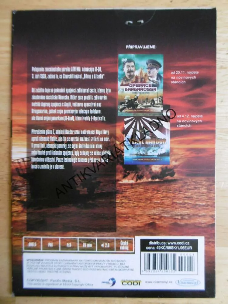 BITVA O ATLANTIK, 4., DOKUMENT DVD FILM 2.SVĚT.VÁLKA