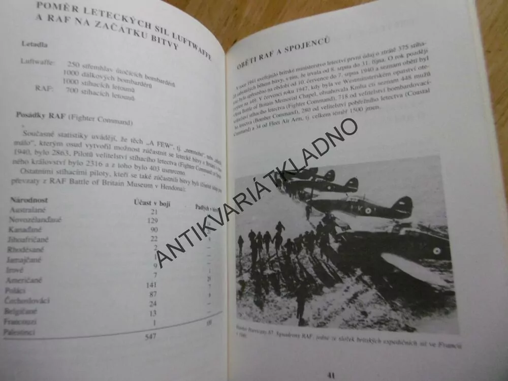 SLAVNÁ LETECKÁ BITVA O BRITÁNII, STRUČNÁ HISTORIE, VÁCLAV BOROVAN, **an