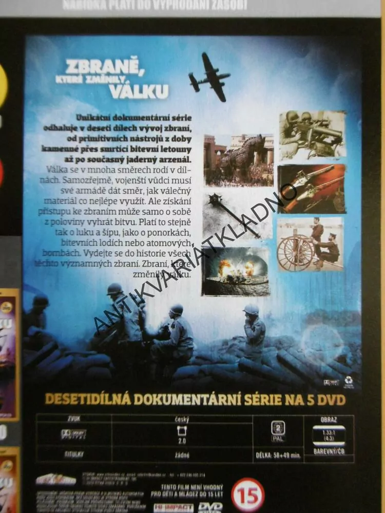 ZBRANĚ, KTERÉ ZMĚNILY VÁLKU, 1-5,, DOKUMENT DVD FILM 2.SVĚT.VÁLKA