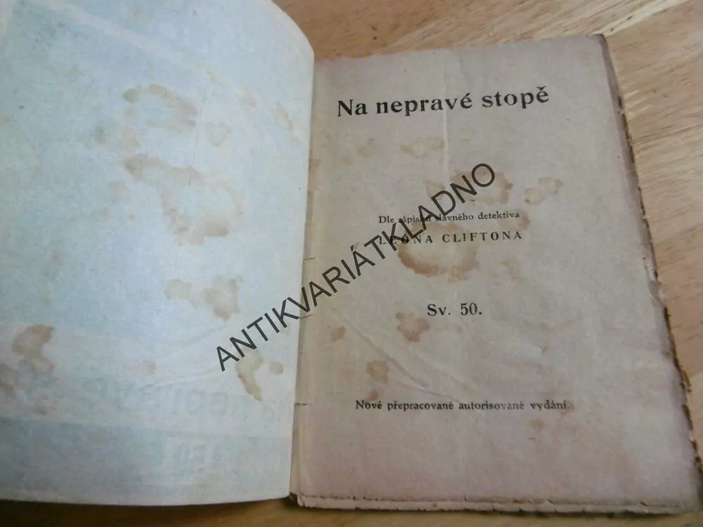 NA NEPRAVÉ STOPĚ,LEON CLIFTON, SV.50., DETEKTIVNÍ ČTENÍ