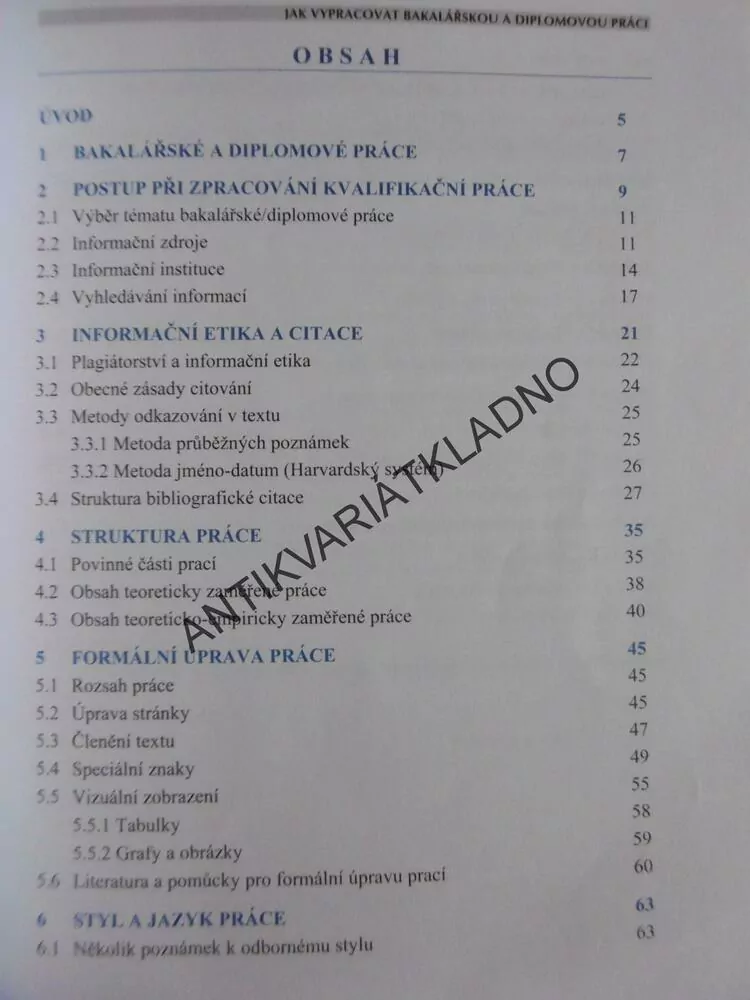 JAK VYPRACOVAT BAKALÁŘSKOU A DIPLOMOVOU PRÁCI, UNIVERZITA,