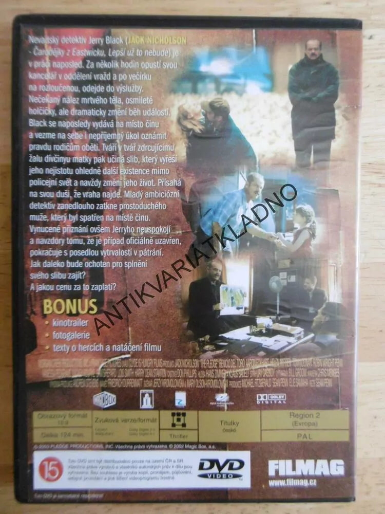 PŘÍSAHA, JACK NICHOLSON, DVD FILM