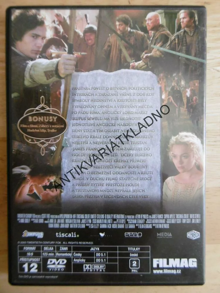 TRISTAN A ISOLDA, DVD FILM
