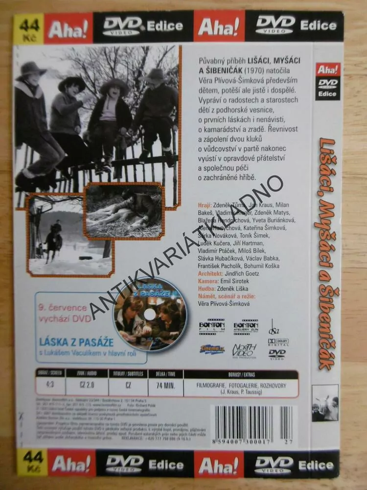 LIŠÁCI, MYŠÁCI A ŠIBĚNIČÁK, DVD FILM ČR