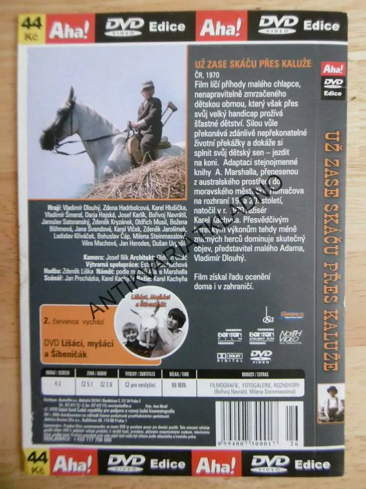 UŽ ZASE SKÁČU PŘES KALUŽE, DVD FILM ČR