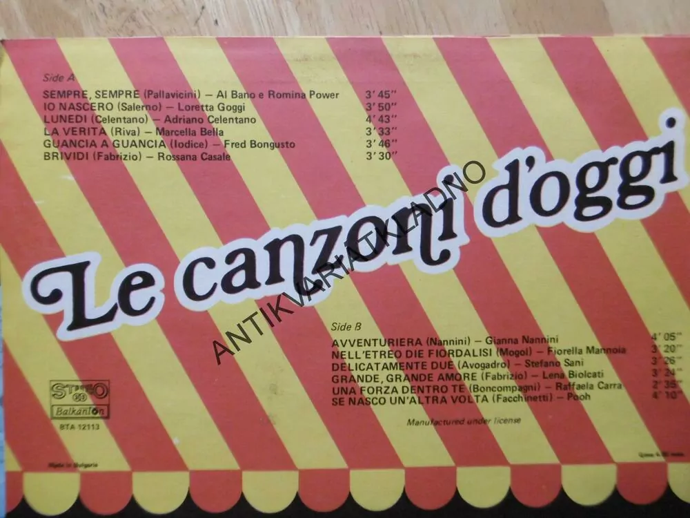 LE CANZONI DÓGGI
