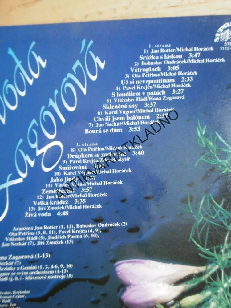 HANA ZAGOROVÁ, ŽIVÁ VODA,