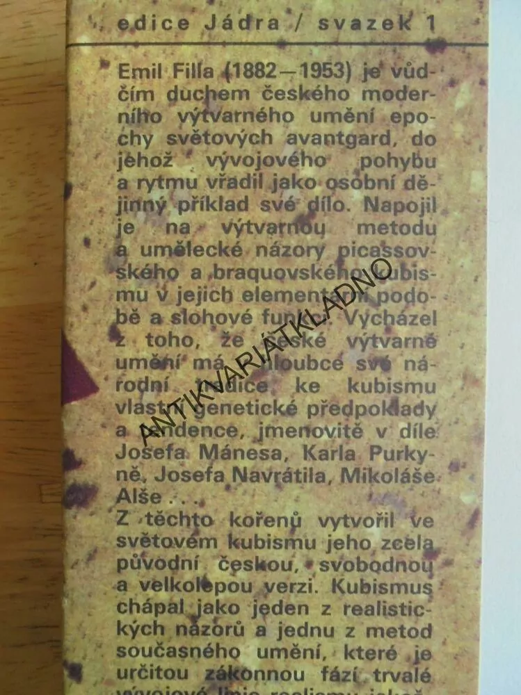 MYŠLENKY, EMIL FILLA, JÁDRA, VÝTVARNÉ UMĚNÍ