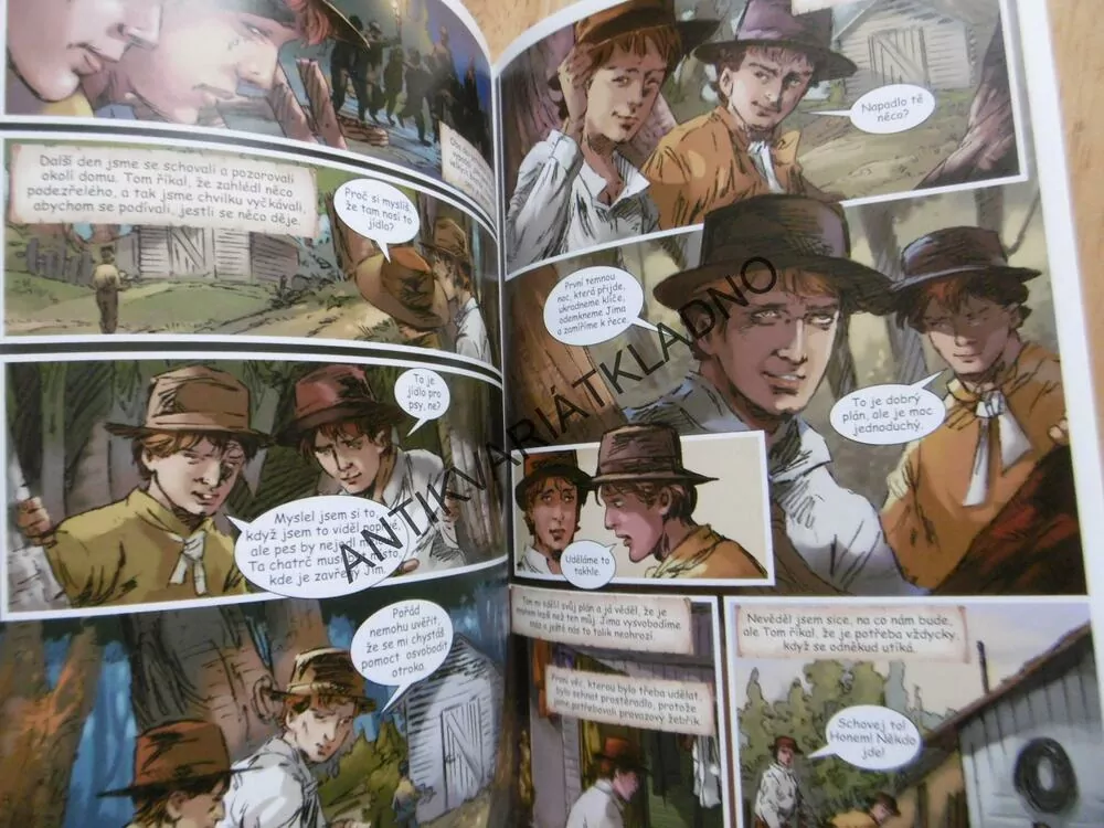 DOBRODRUŽSTVÍ HUCKLEBERRYHO FINNA, MARK TWAIN, KOMIKS, **an