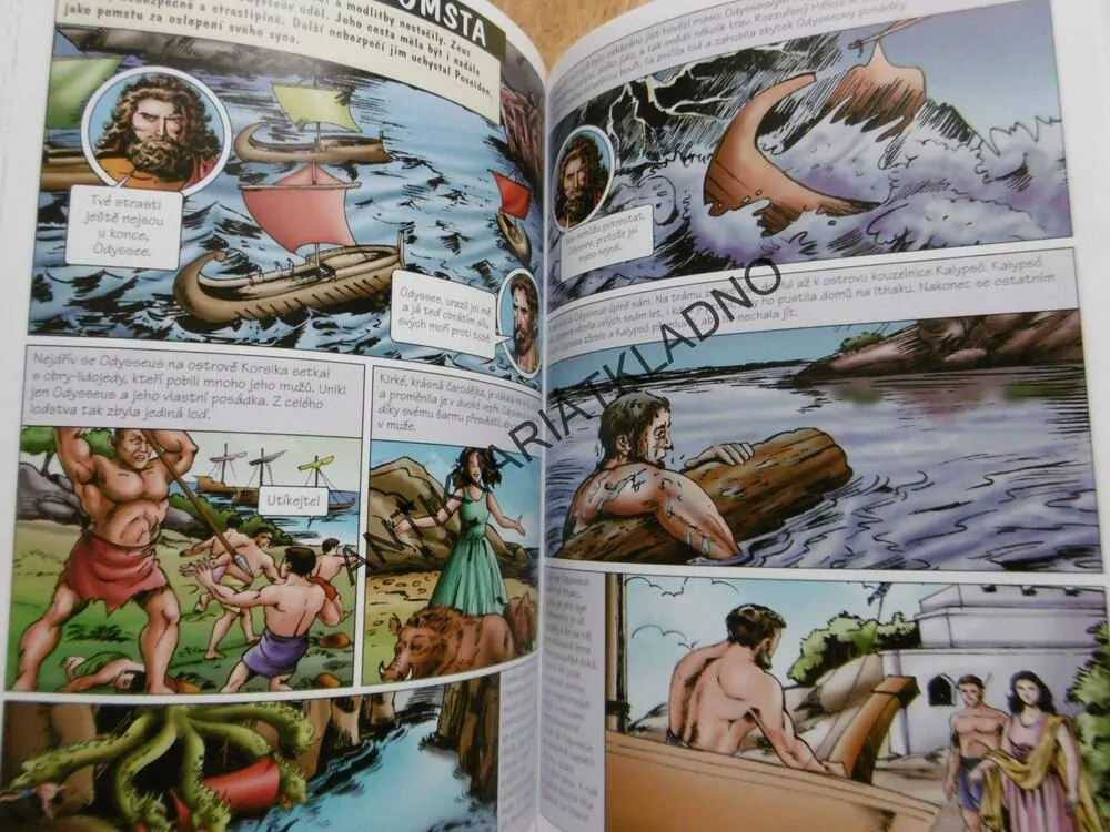 ŘECKÉ BÁJE A LEGENDY, HERAKLES, MEDÚZA, KYKLOP, MINOTAURUS, KOMIKS