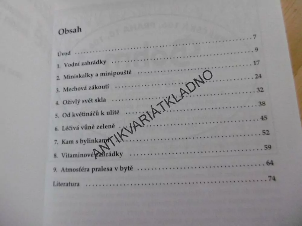 MINIZAHRÁDKY V BYTĚ, NAŠE ZAHRADA, HANŠPACHOVÁ, **an