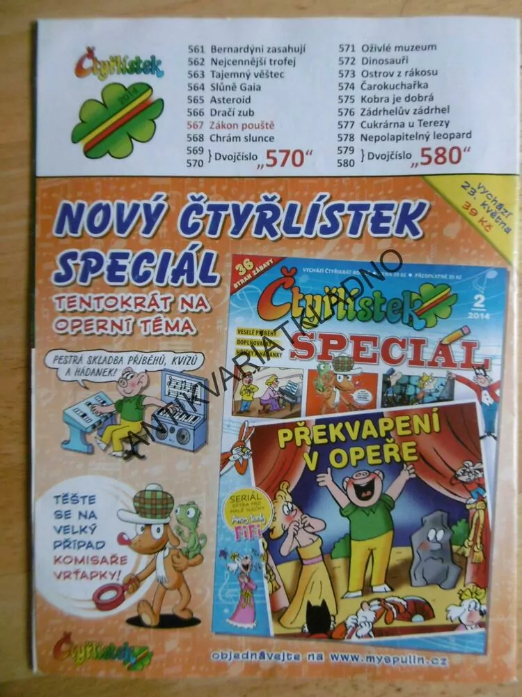 ČTYŘLÍSTEK 567 - ZÁKON POUŠTĚ