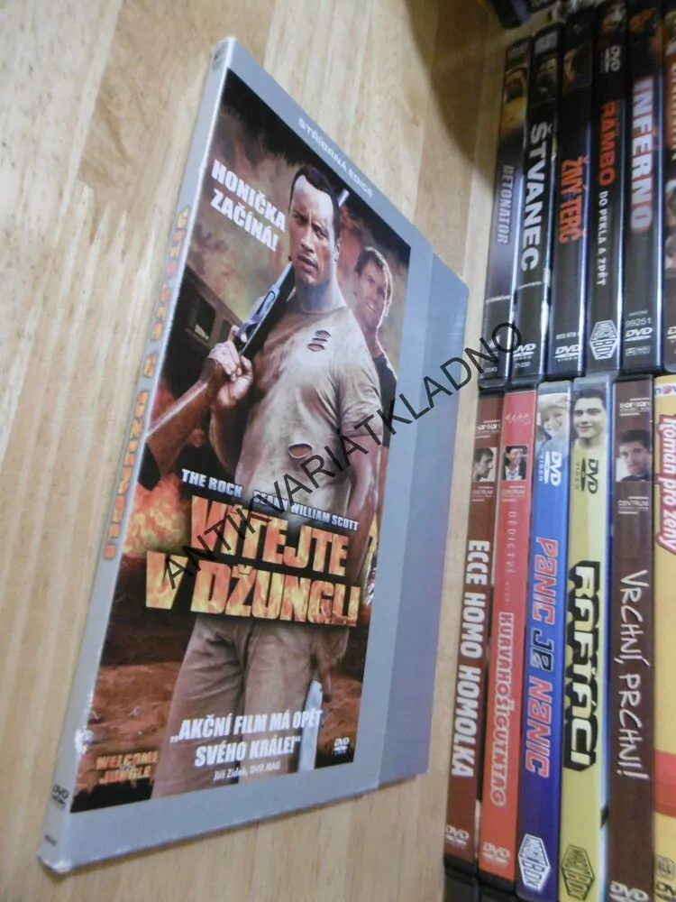 VÍTEJTE V DŽUNGLI, THE ROCK, DWAYNE JOHNSON, SCOTT, DVD FILM