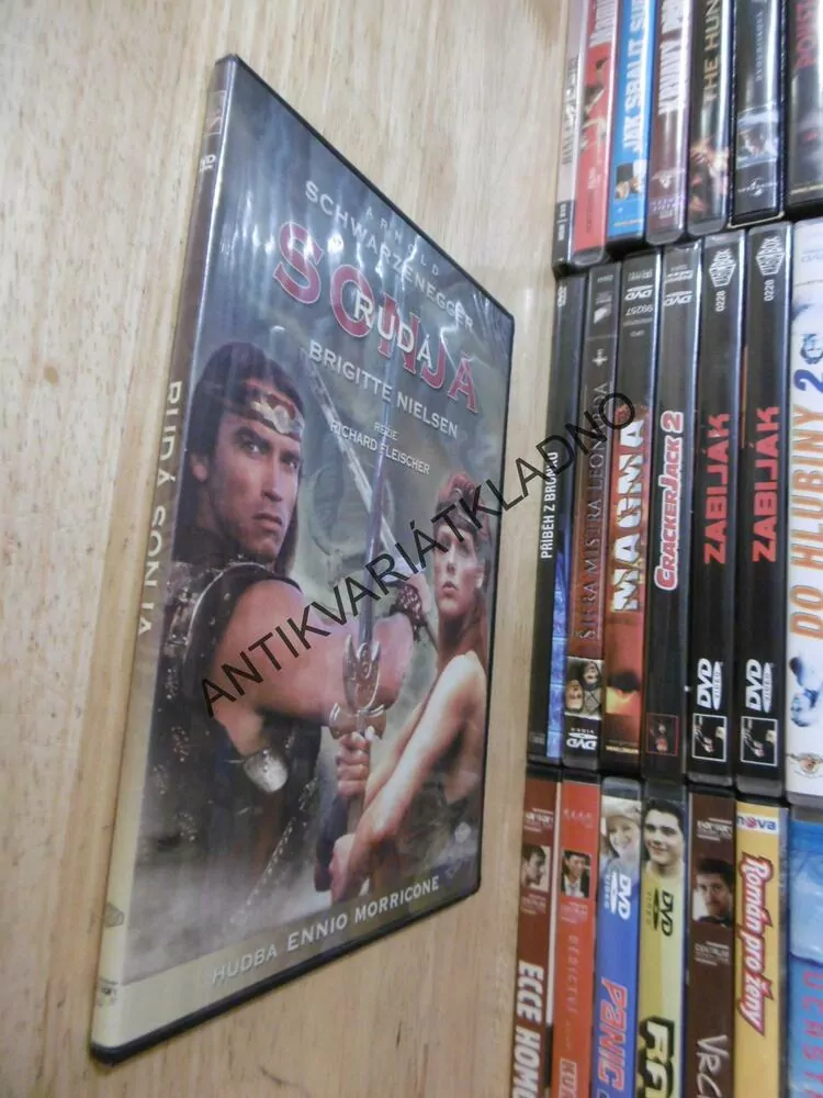 RUDÁ SONJA, SCHWARZENEGGER, BRIGITTE NIELSEN DVD FILM