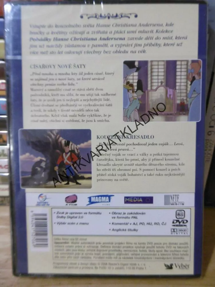 CÍSAŘOVY NOVÉ ŠATY, POHÁDKY HANSE CHRISTIANA ANDERSENA, DVD FILM