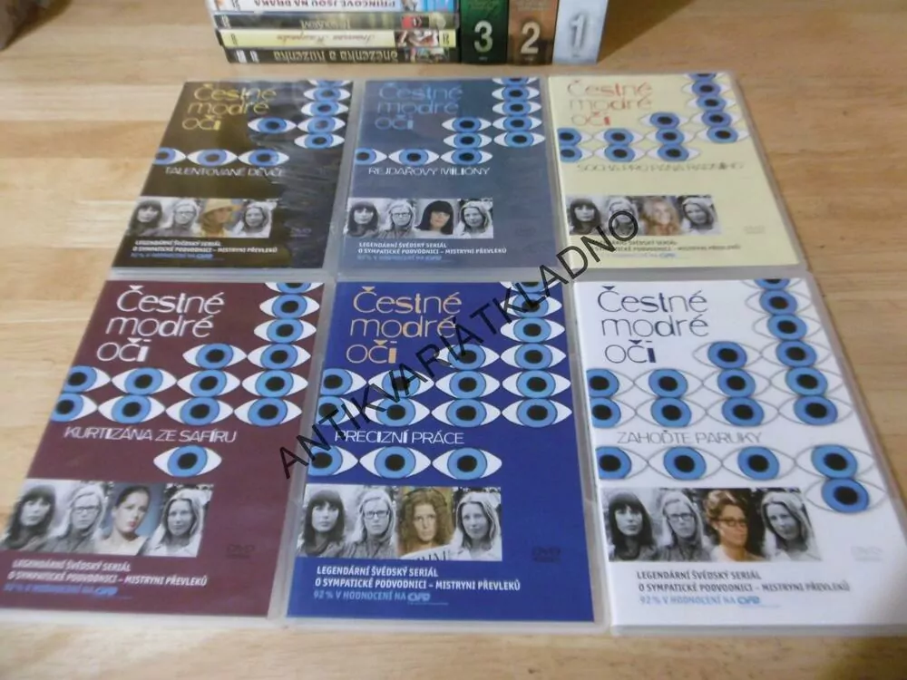 ČESTNÉ MODRÉ OČI, 1-6, 6X DVD FILM ŠVÉDSKO 1977