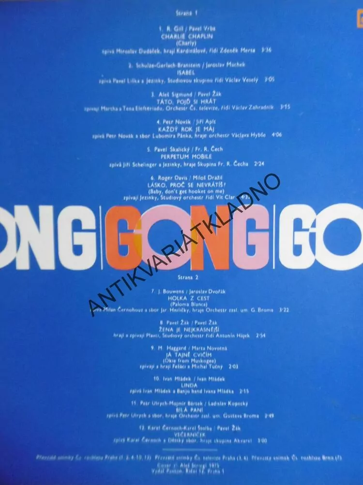 PANTON GONG 1., PETR NOVÁK, MARTHA A TENA, SHCELINGER, JEZINKY, PLAVCI, FEŠÁCI, ČERNOCH AJ.
