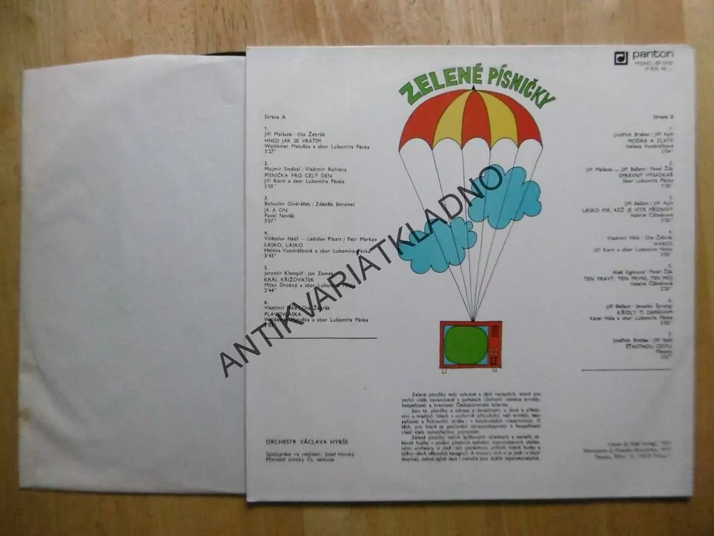 GRAMODESKA - ZELENÉ PÍSNIČKY, VÁCLAV HYBŠ, MATUŠKA, KORN, NOVÁK, VONDRÁČKOVÁ, HÁLA,DROBNÝ