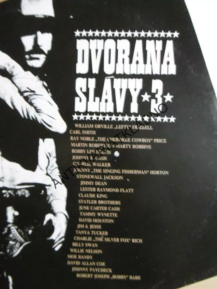 DVORANA SLÁVY, 3., COUNTRY, 2 X LP, JOHNNY CASH, WALKER, TUCKER, NELSON, AJ
