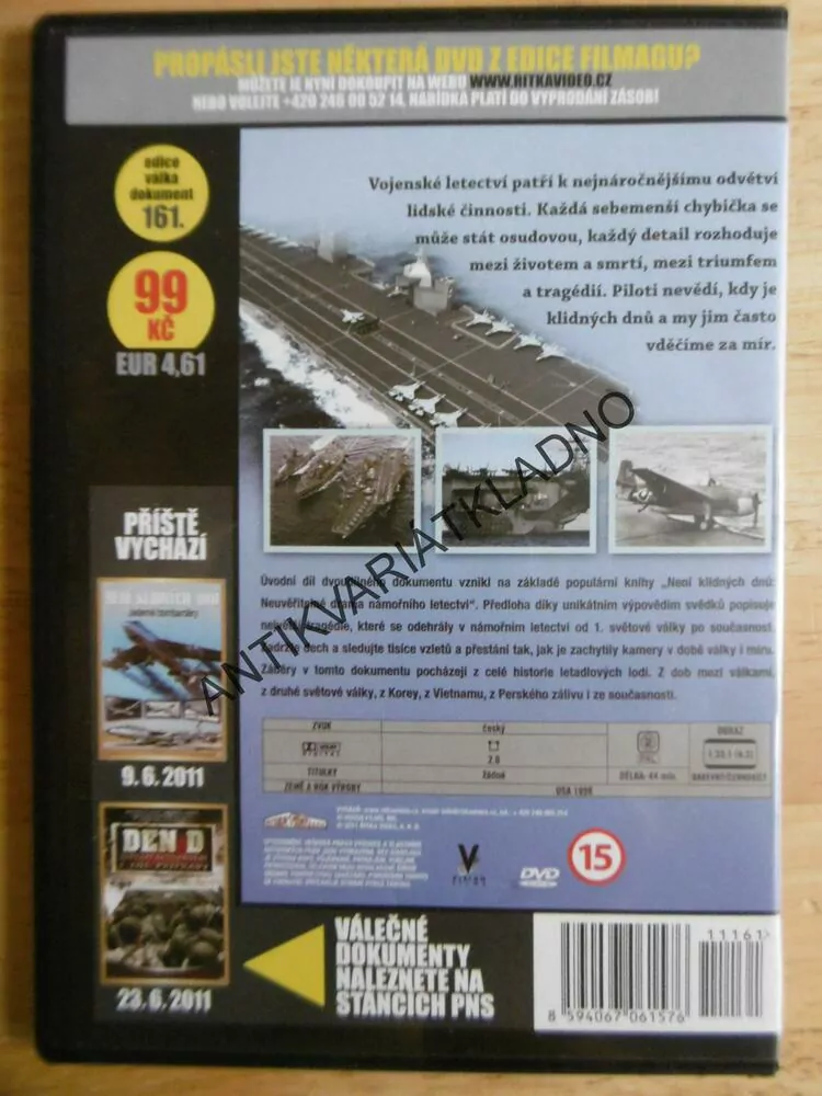 NENÍ KLIDNÝCH DNŮ, LETADLOVÉ LODĚ OD 1. SVĚT.VÁLKY PO SOUČASNOST, DOKUMENT DVD FILM,