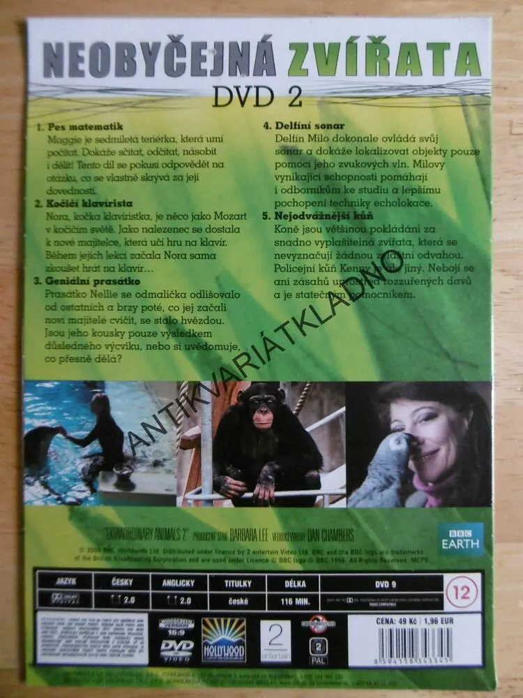 NEOBYČEJNÁ ZVÍŘATA, DVD FILM DOKUMENT