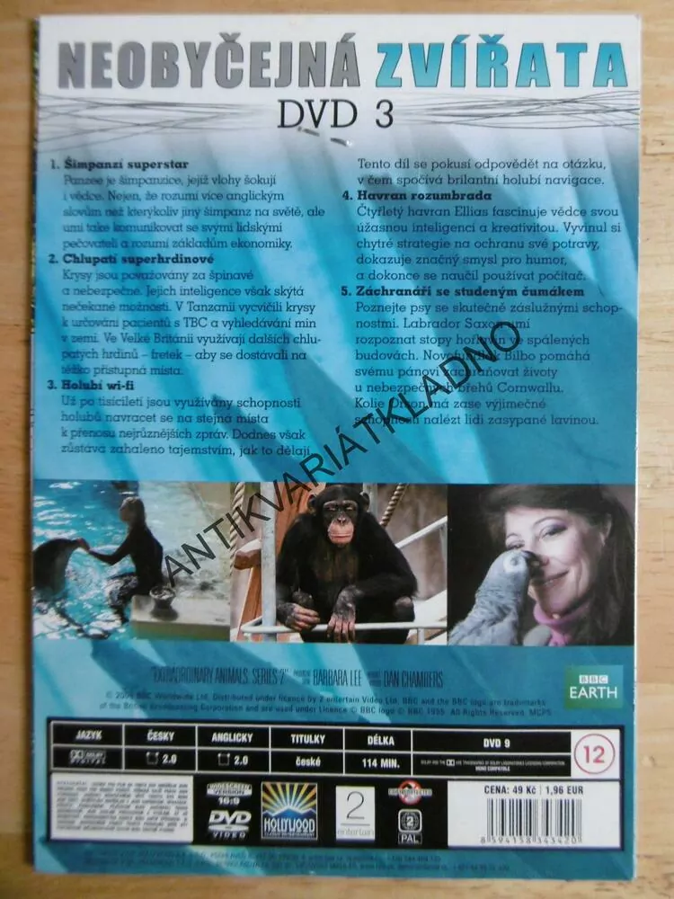 NEOBYČEJNÁ ZVÍŘATA, DVD FILM DOKUMENT