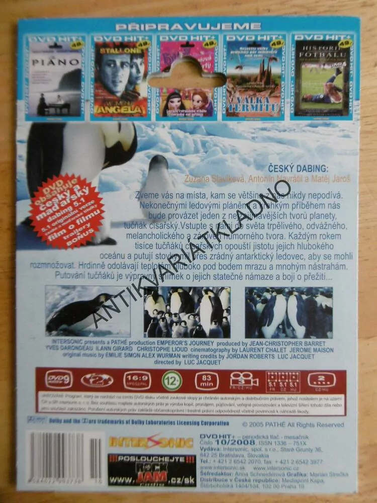 PUTOVÁNÍ TUČŇÁKŮ, DVD FILM