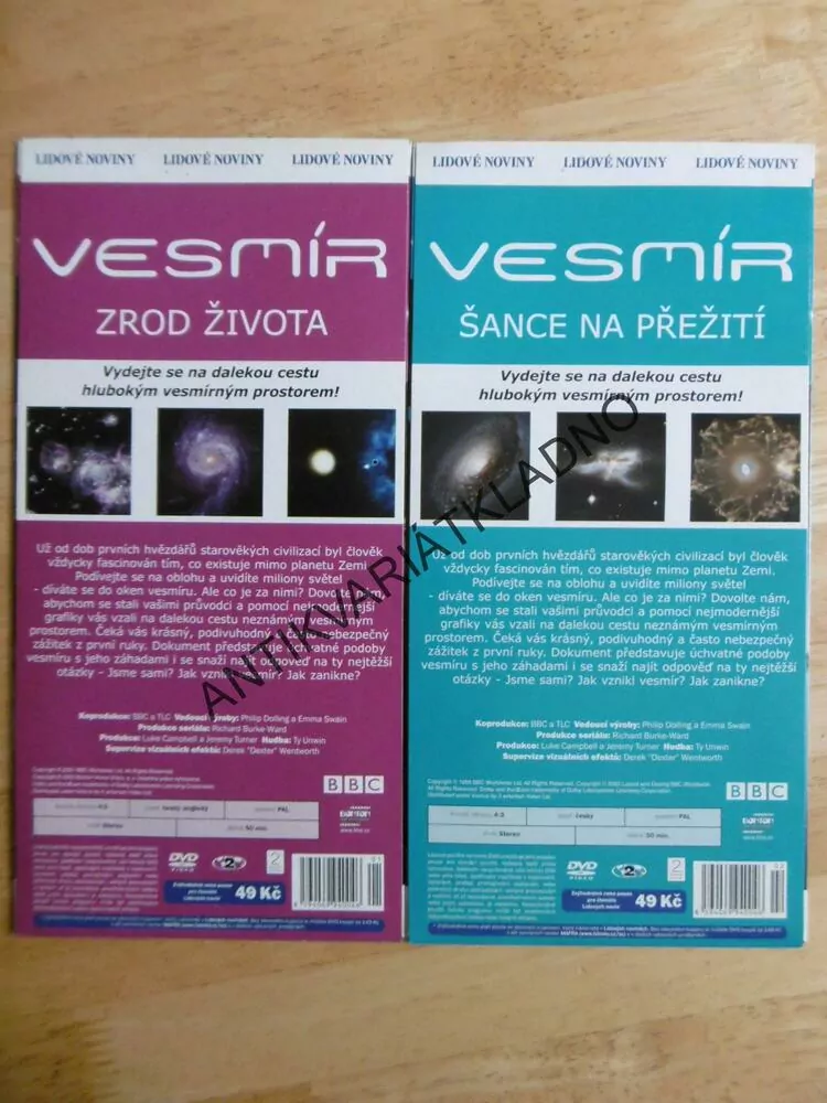 VESMÍR, 1-2., DVD FILM 
