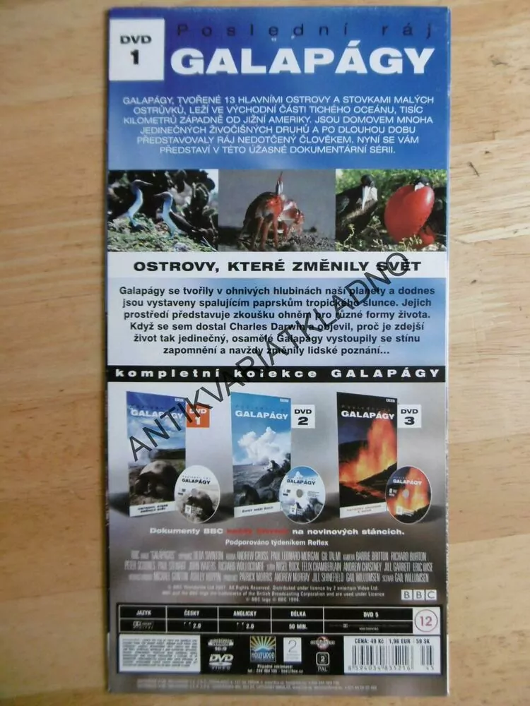 POSLEDNÍ RÁJ GALAPÁGY, DVD FILM 