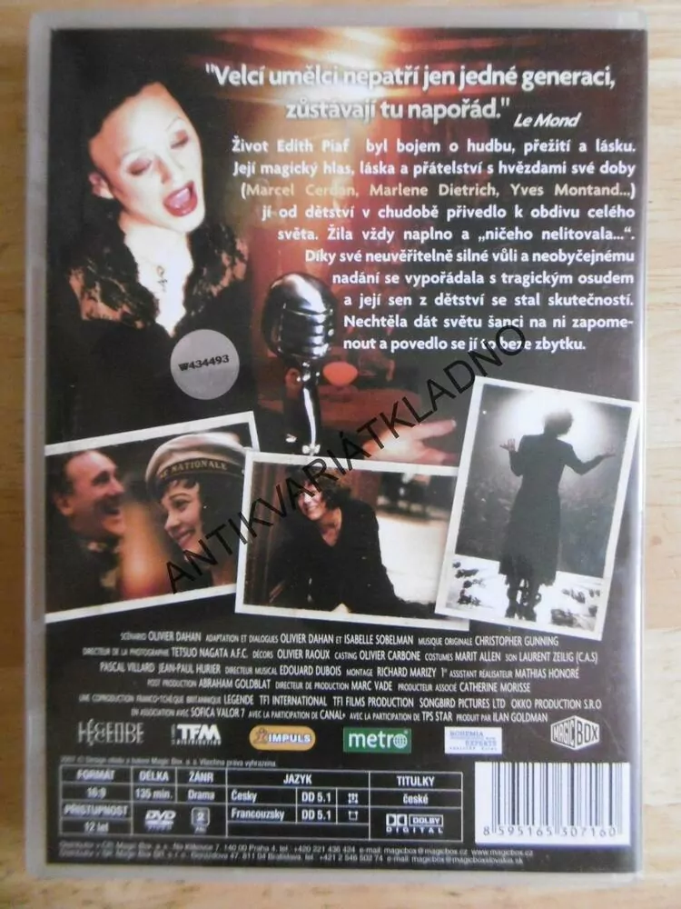 EDITH PIAF, DVD FILM 