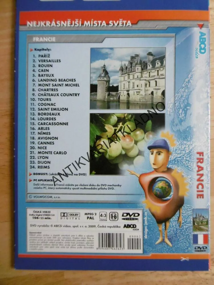 FRANCIE, NEJKRÁSNĚJŠÍ MÍSTA SVĚTA, DVD DOKUMENT
