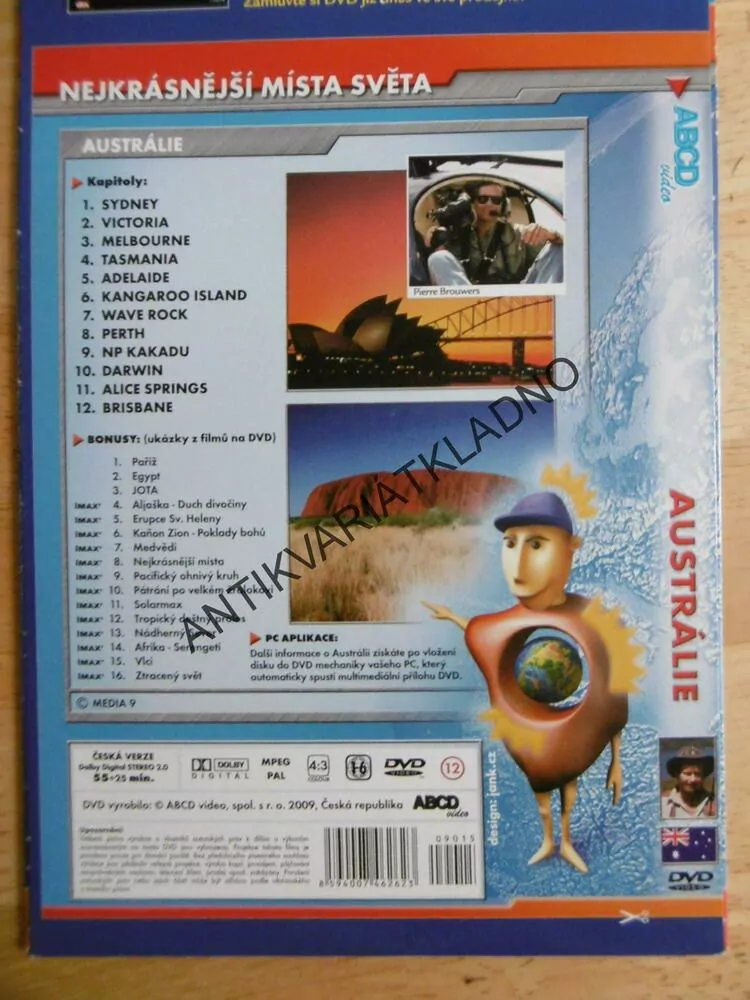 AUSTRÁLIE, NEJKRÁSNĚJŠÍ MÍSTA SVĚTA, DVD DOKUMENT