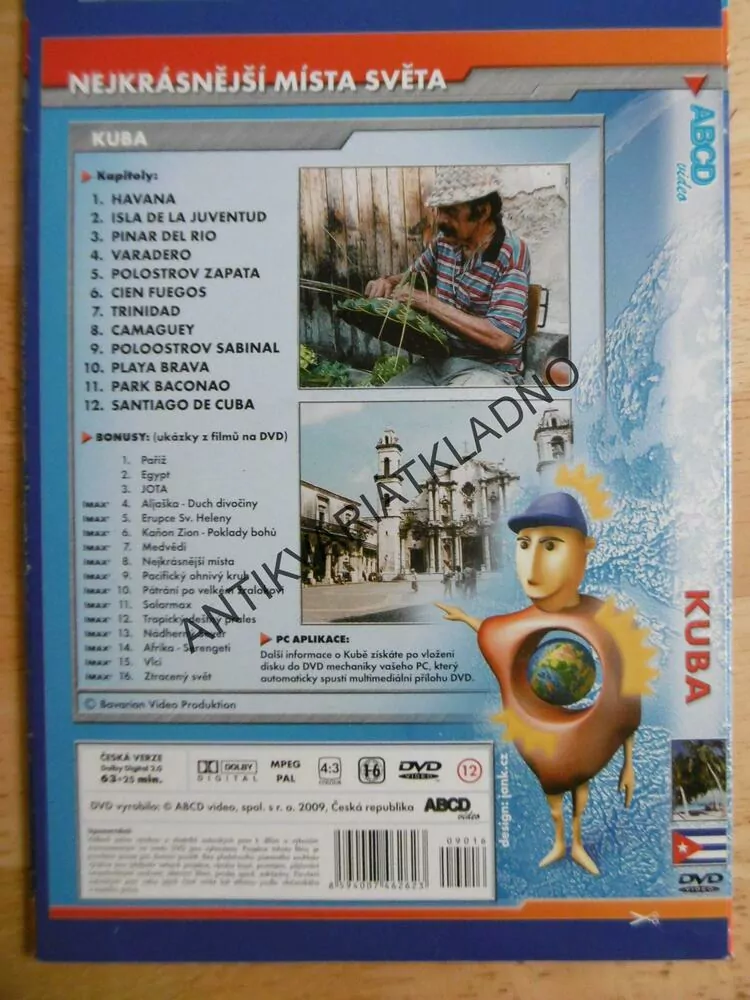 KUBA, NEJKRÁSNĚJŠÍ MÍSTA SVĚTA, DVD DOKUMENT