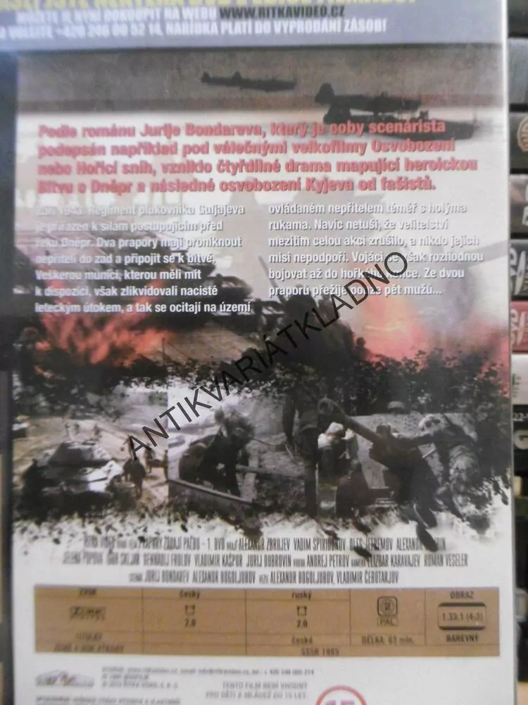 PRAPORY ŽÁDAJÍ PALBU, BITVA O DNĚPR A OSVOBOZENÍ KYJEVA, DVD FILM VÁLKA