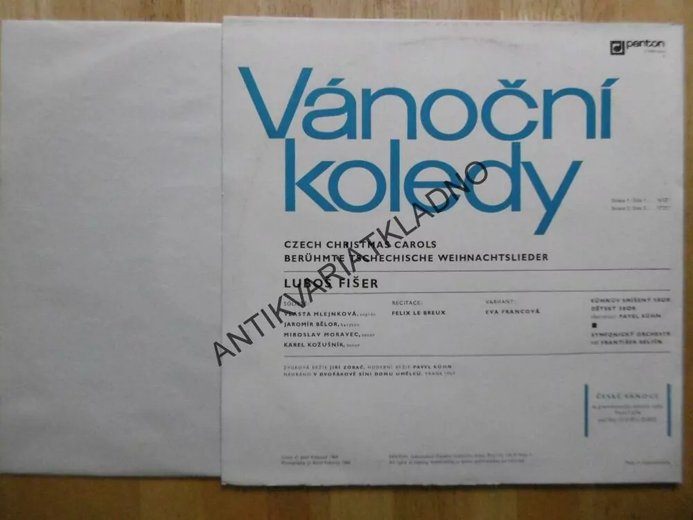 VÁNOČNÍ KOLEDY, LUBOŠ FIŠER, LP