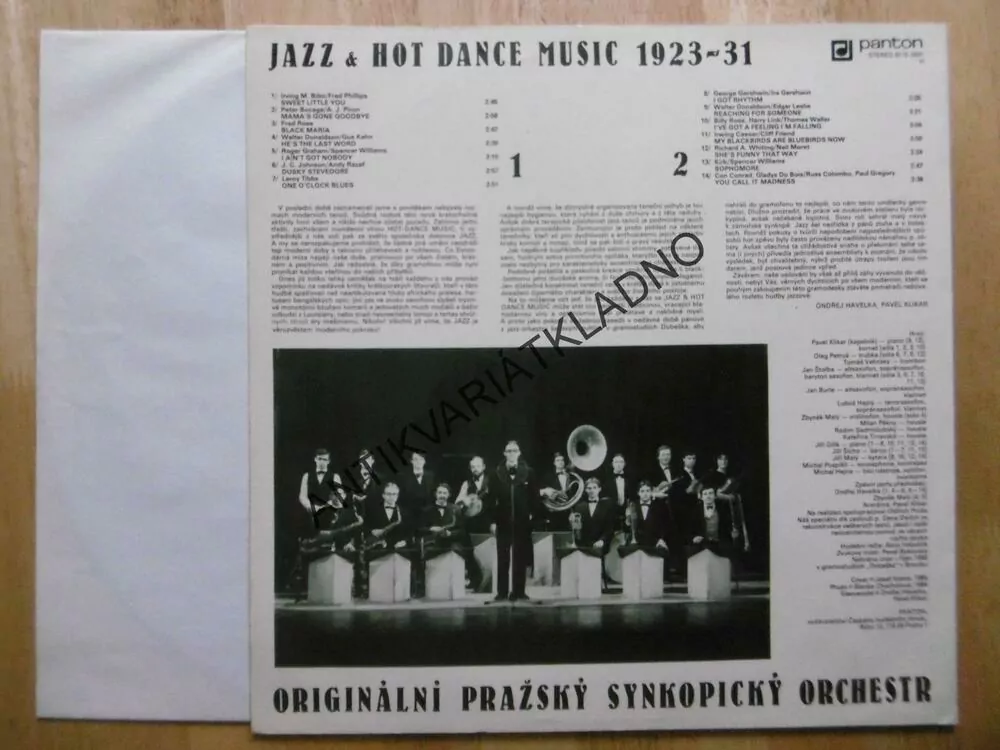 JAZZ A HOT DANCE MUSIC 1923-31, ORIGINÁLNÍ PRAŽSKÝ SYNKOPICKÝ ORCHESTR