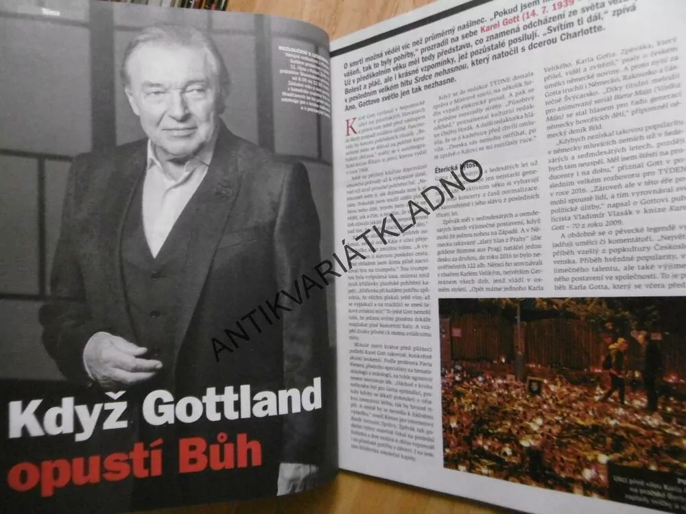 KAREL GOTT, GOTTLAND BEZ BOHA , MAGAZÍN TÝDEN 42/2019