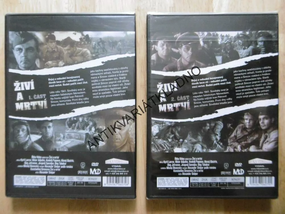 ŽIVÍ A MRTVÍ 1-2, DVD FILM 