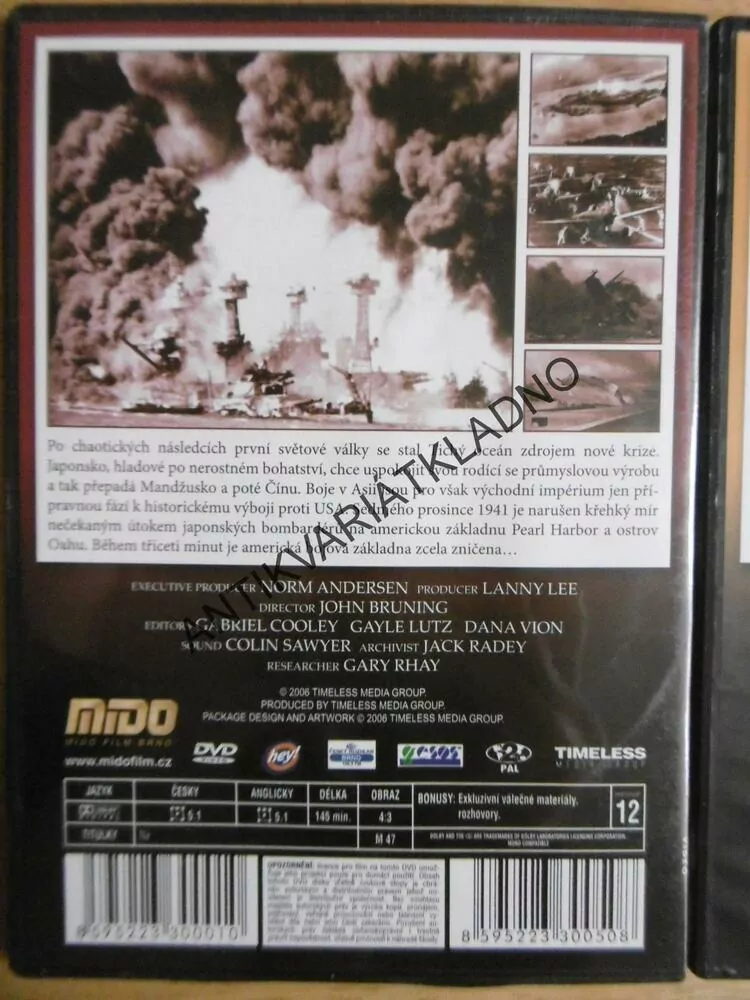 PEARL HARBOR,VÁLKA V PACIFIKU, 1-3, DVD FILM DOKUMENT
